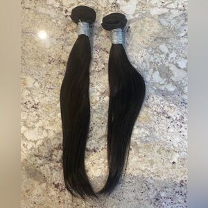 Hair Wefts Dark Brown 14-16” 2 bundles